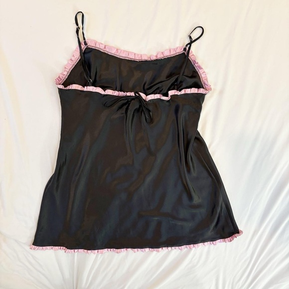 Victoria's Secret Angel Black and Pink Chemise Slip Dress Nighty Y2K Angel - Picture 8 of 8